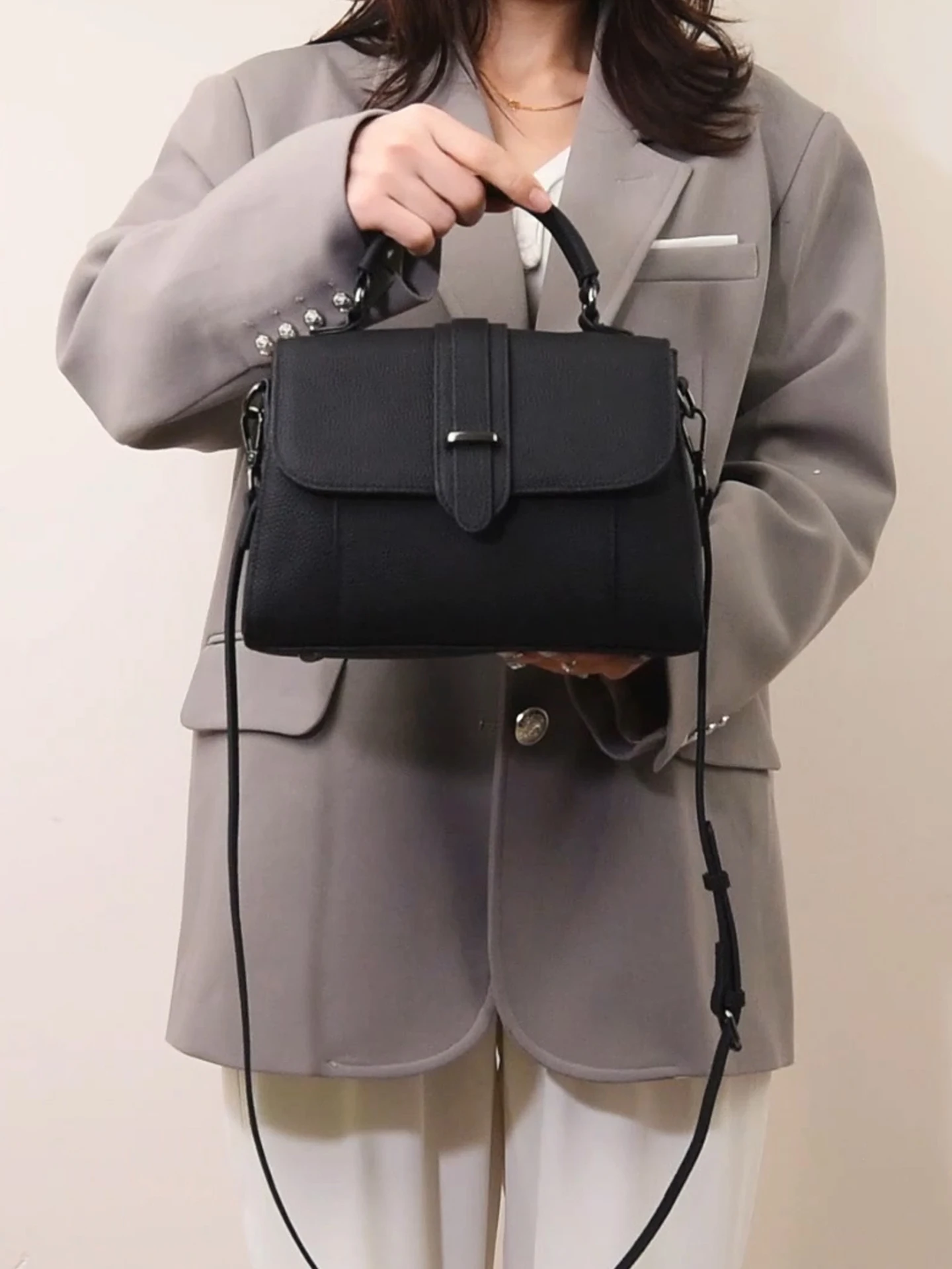 

Long Clutch Bag with Removable Shoulder Strap, Women's Fashionable Baguette Bag, Designer leather Handbag Purses for Ladies