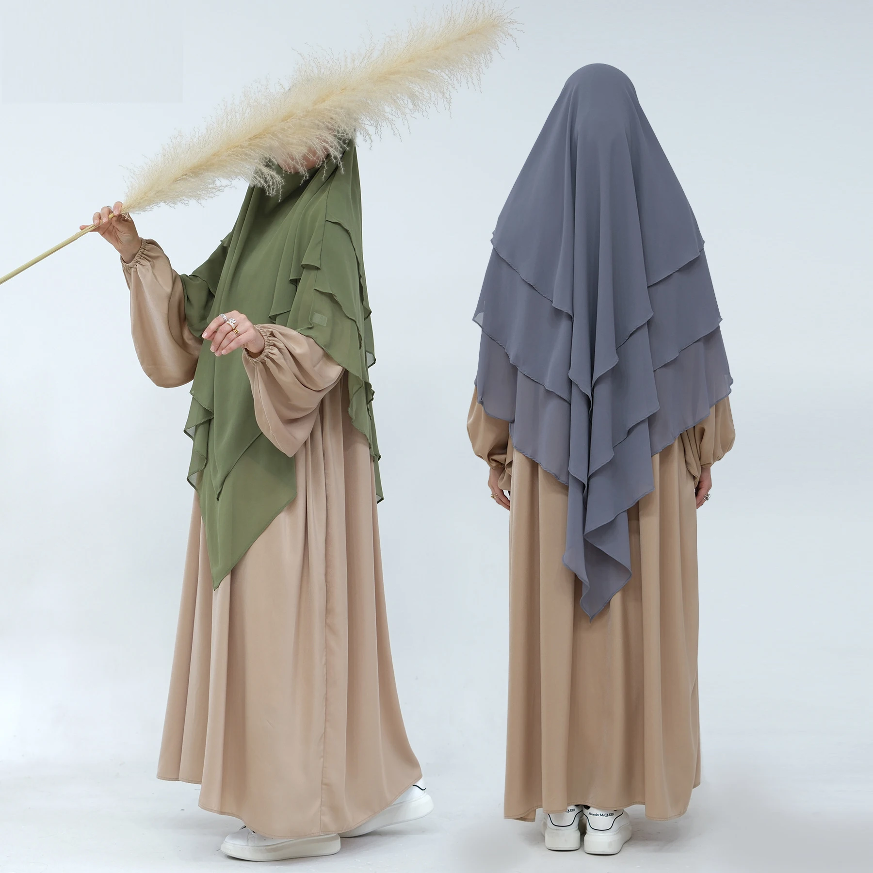 

Muslim Abayas for Women Long Khimar Hijab Scarf Headcover Prayer Garment Headdress Dubai Saudi Turkey Eid Hooded Burqa Clothing