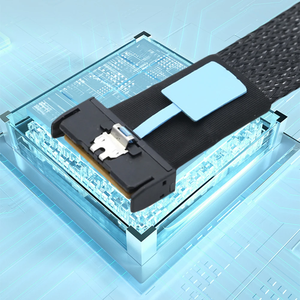 

MCIO 8i Slimline SAS To 2 Ports SFF-8654 4i Cable PCIE5.0 Adapter Cable Male To Male Connection Cable Server Adapter 50cm