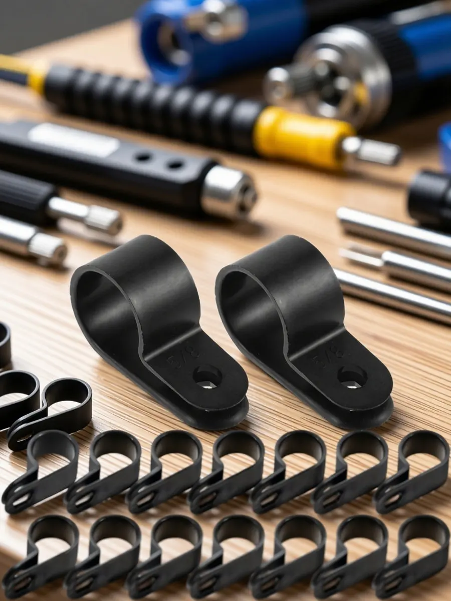 50Pcs Wire Clips Cable Clamp Rope Light Holder Thick PVC Screw Hole Secure Mounting for Ethernet Coaxial TV Cable Management