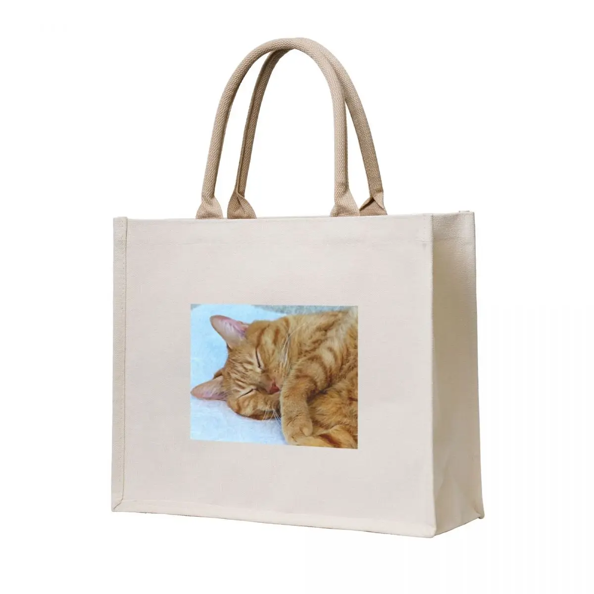 Sleeping Cat Tote Bag tote bag woman Reusable bags shopping bags foldable