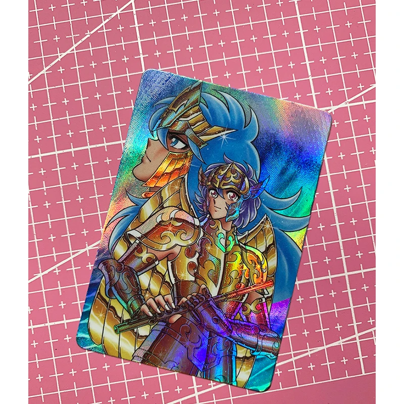 Saint Seiya DIY Aldebaran Death Mask Aiolia Dohko Aiolos Shura Afrodyta Refrakcyjny brokat Karta kolekcjonerska Prezenty świąteczne