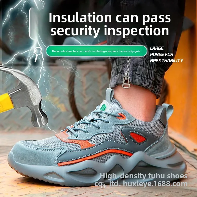 

Новинка 2023 года, рабочая защитная обувь для мужчин и женщин, дышащие рабочие кроссовки, обувь со стальным носком, защитная обувь с защитой от проколов