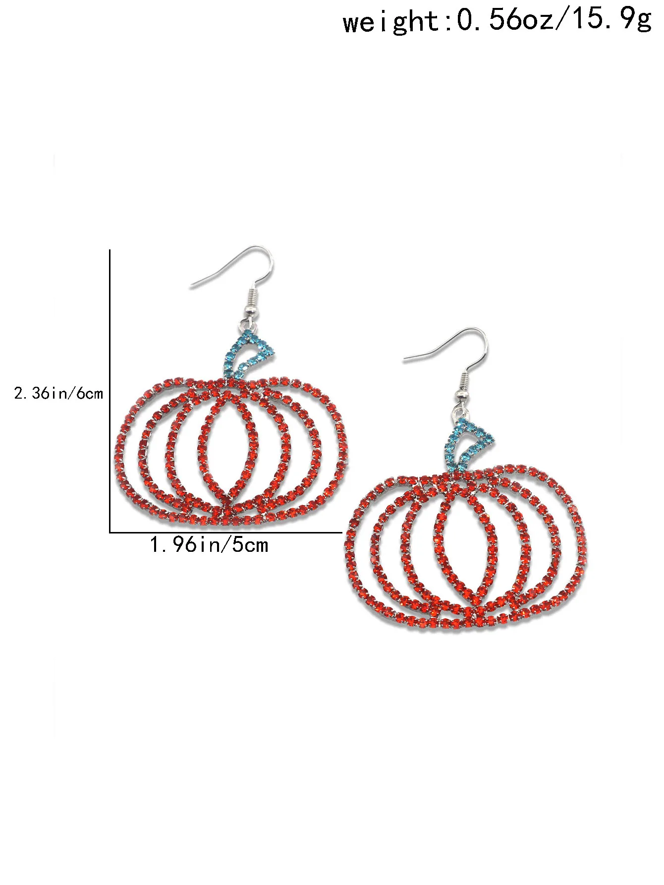 1pcs Halloween Pumpkin Pendant Earrings Orange Exaggerated Simple Shining Elegant Accessories image 4