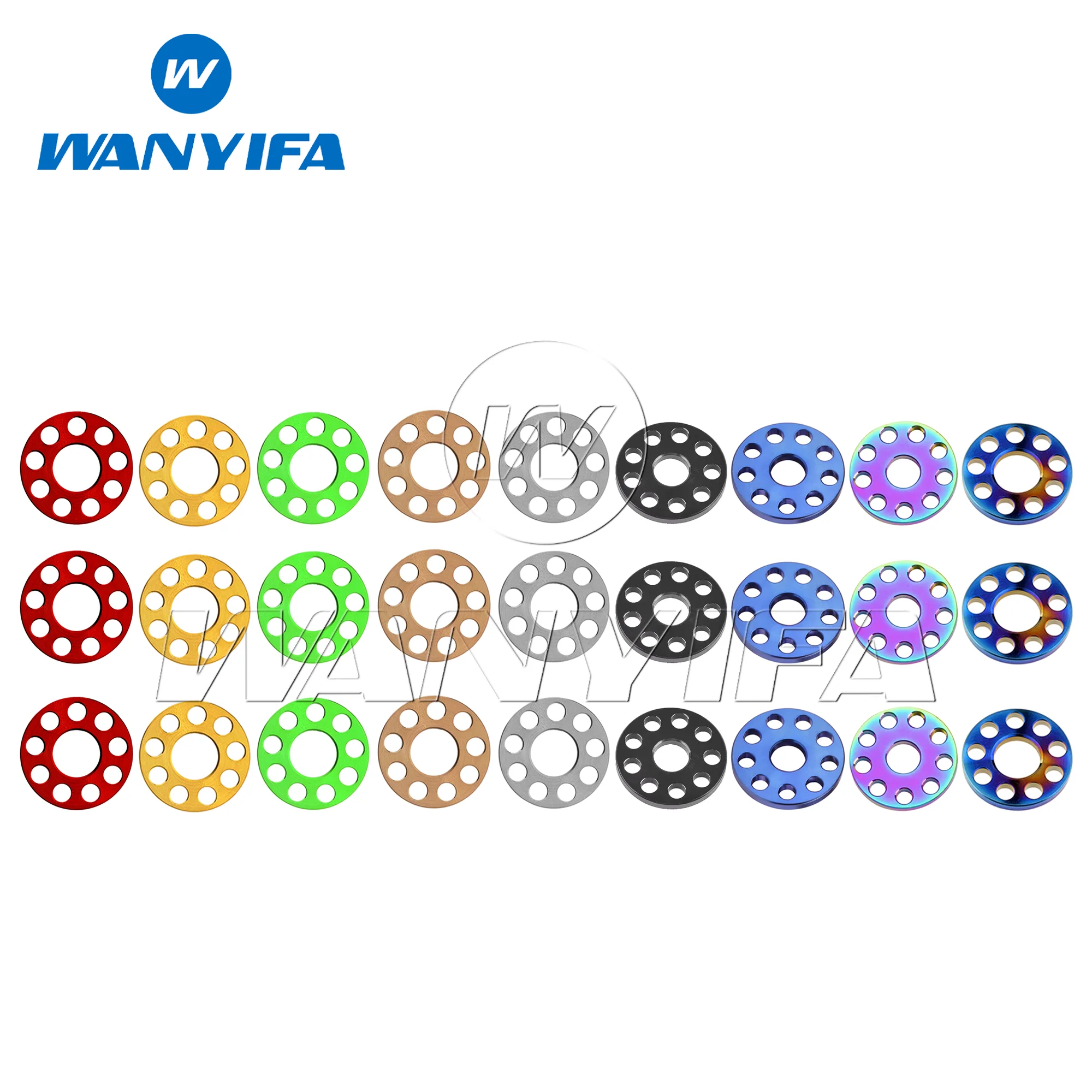Grade 5 Titanium Alloy 9-Hole Washer M6/M8/M10 9-Hole Multi-Hole Washer Motorcycle Parts Fastener