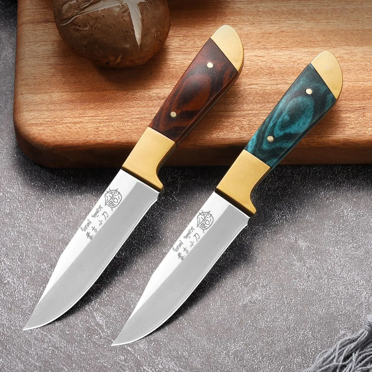 Fruit Knife Hand Held Small Knives For Lamb Eating Portable Dining Knife Kitchen Small Knife With Leather Cover Outdoor Knife