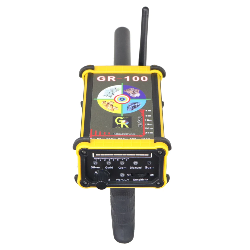 

The Latest Long-range King Detector GR-100 Metal Detector GR100 Gold Diamond Silver Treasure Detector 30 Meters Detection Depth