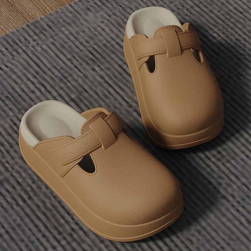 5.0cm Stepping on Poop Feeling EVA Thick Soled Sandals for Women's Summer Indoor Home Height Increase Leisure