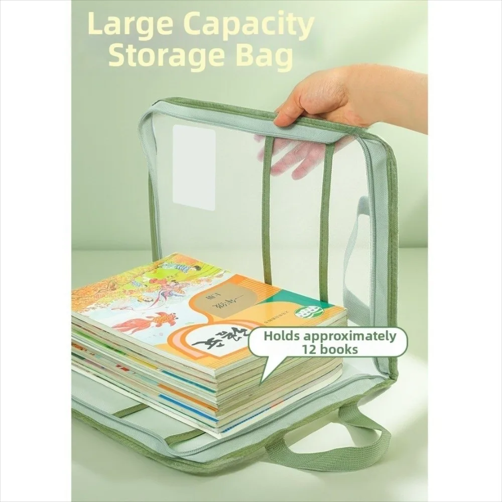 A3/A4 Dual Use Transparent Mesh Document Bag Multi-Layer Large Capacity Handheld Test Paper Bag Portable Durable
