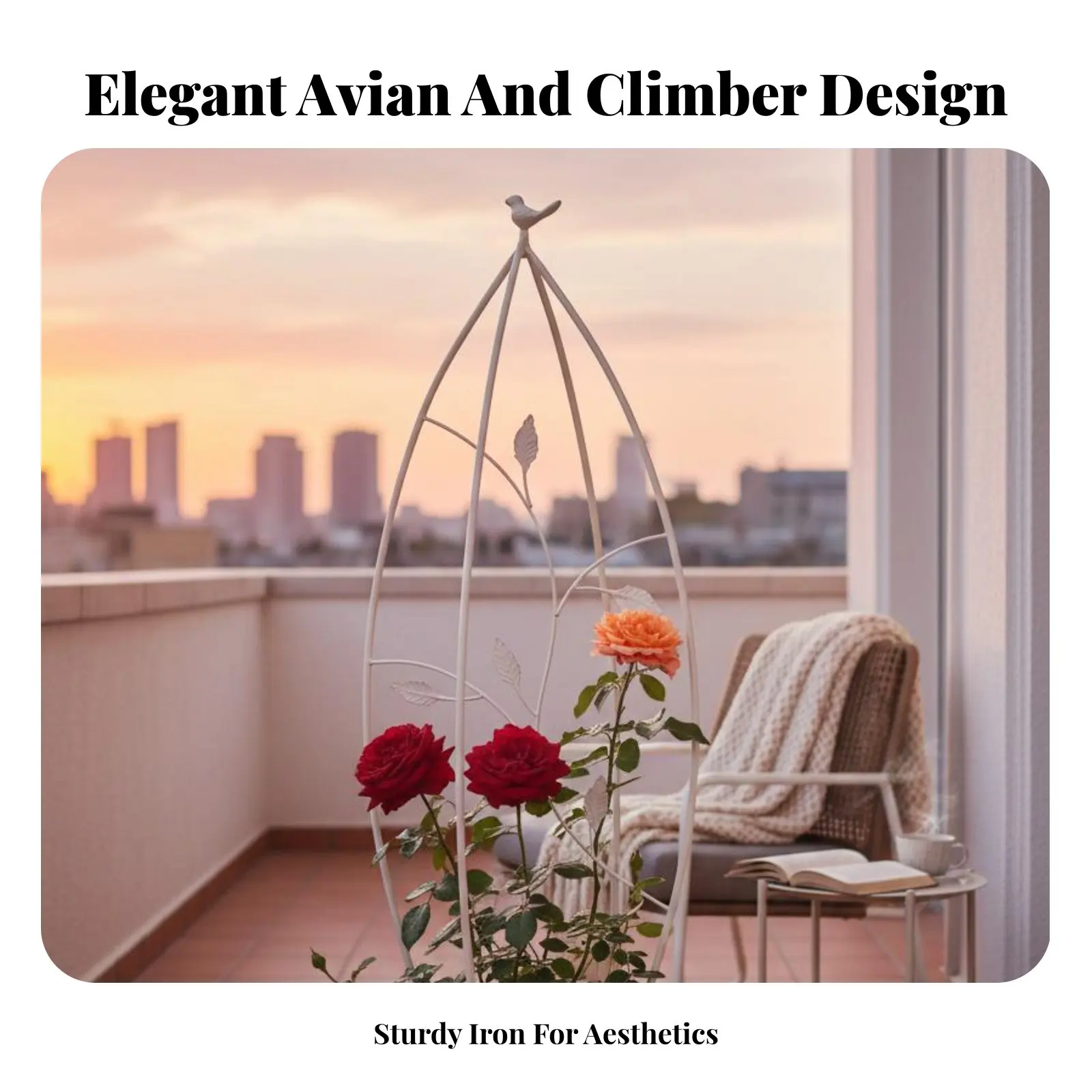 

Опалубочный колышек-обелиск в европейском стиле с декором в виде птиц, винтажный дизайн, состаренная отделка для садоводов, улицы, балкона