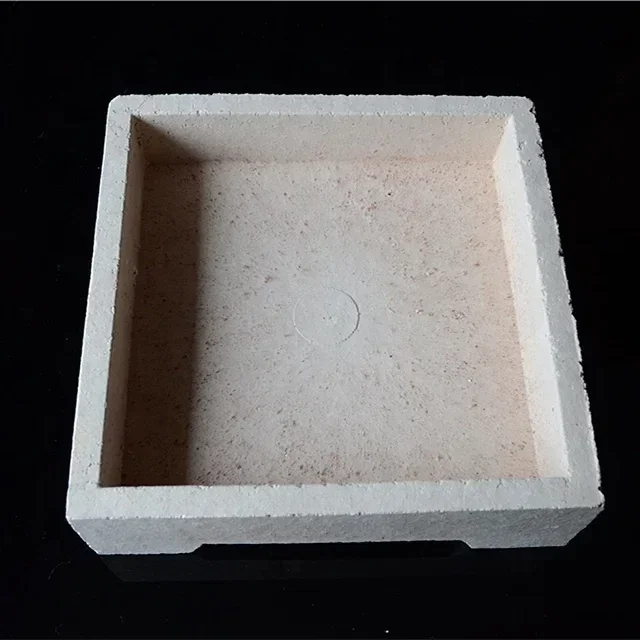 Industrial rectangular ceramic crucible/cordierite mullite ceramic crucible/refractory ark ceramic crucible tray