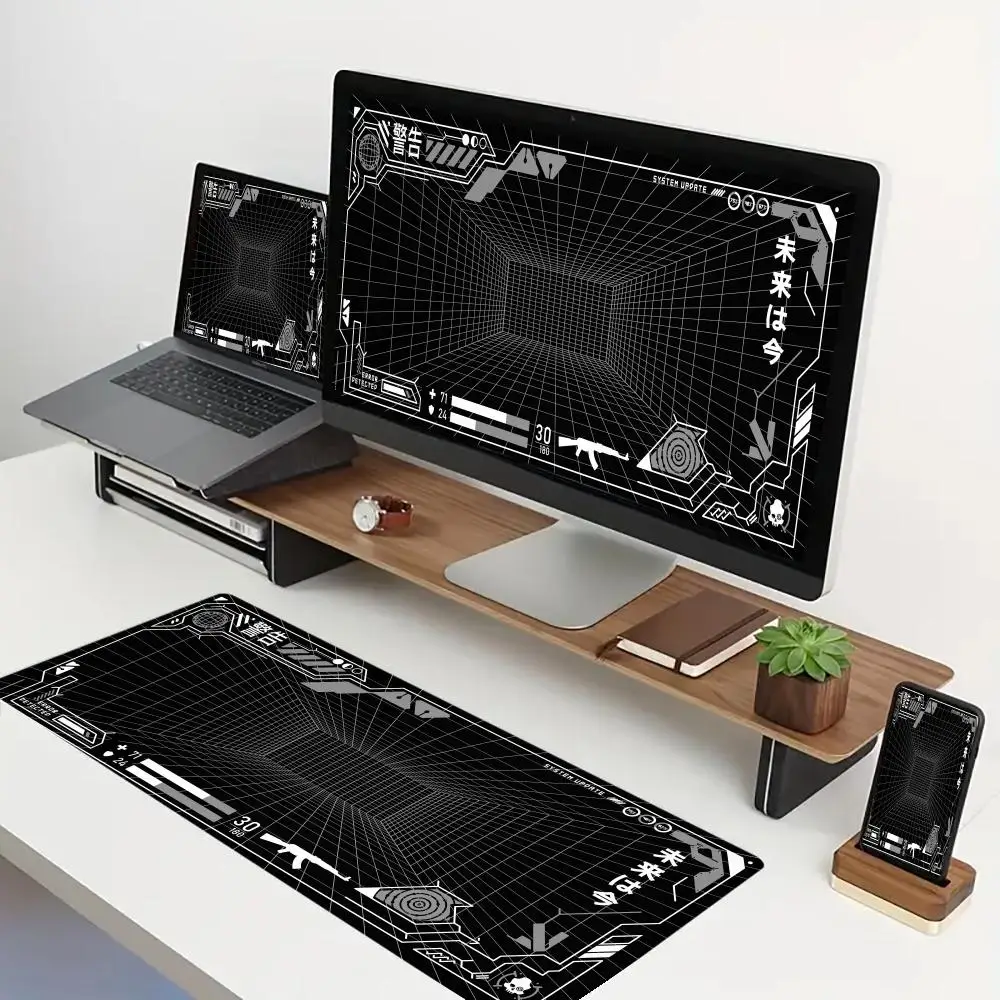 

Перспективный сетчатый настольный коврик, игровой коврик для мыши XXL, коврики для настольной клавиатуры, игровой противоскользящий настольный коврик, компьютерные аксессуары, длинный игровой коврик