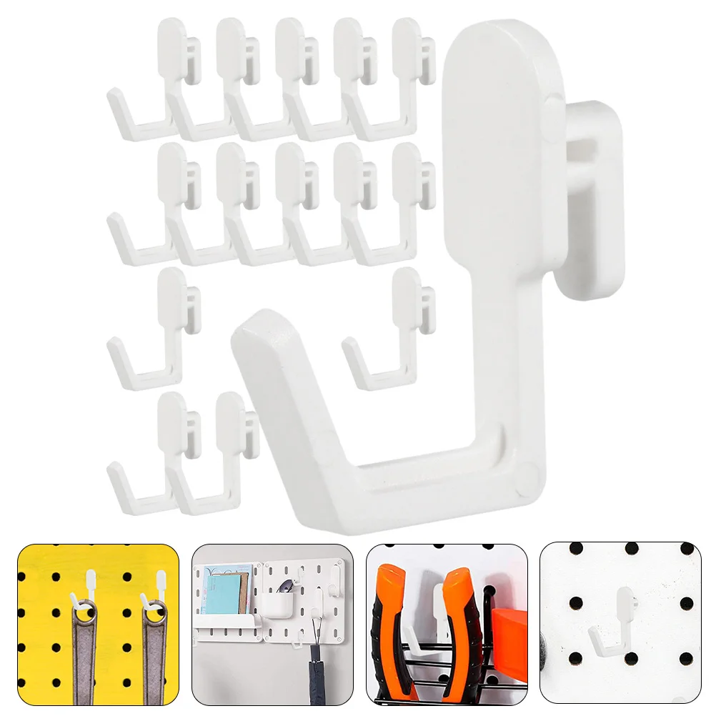 24Pcs Peg Board Accessories Peg Board Accessories Plastic Pegboard Hooks Pegboard Hook Peg Board Tool Organizer