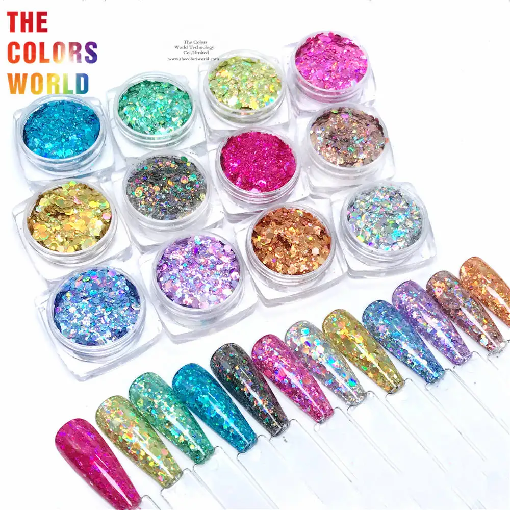 TCT-867 Biologisch Biologisch Afbreekbaar Voor Cosmetica Niet-Toxisch Chunky Glitter Nail Art Make-Up Lichaam En Haar Ambachten Gezicht En Bodypainting