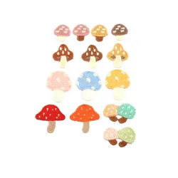 20Pcs 16-30mm Mushroom Pattern Appliques Patches DIY Child Clothes Hat Sewing Supplies Headwear Decor Handmade Accessories C3769