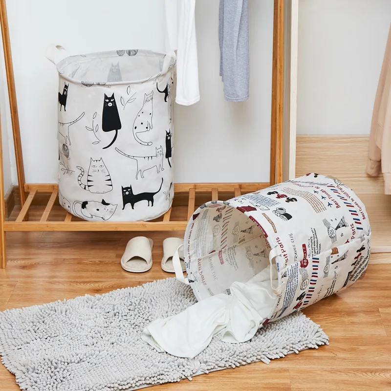 Household Dirty Clothes Bucket Clothes Storage Basket Bedroom University Dormitory Waterproof Laundry Basket Linen Box Toy Boxs