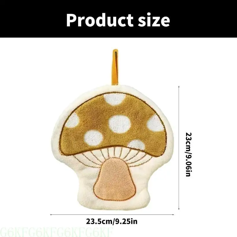 

G6KF High Absorbency Mushroom Hand Towel Quick Dry for Everyday Kitchen Use
