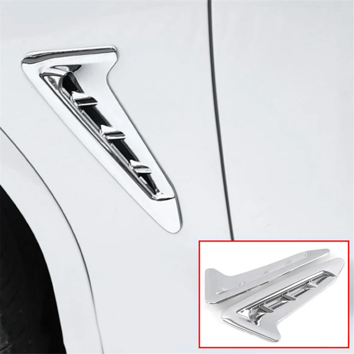 1Pair Front Side Fender Air Outlet Cover Trim for BMW X3 G01 X4 G02 2018-2024 Car Styling Vent Fender Chrome Silver