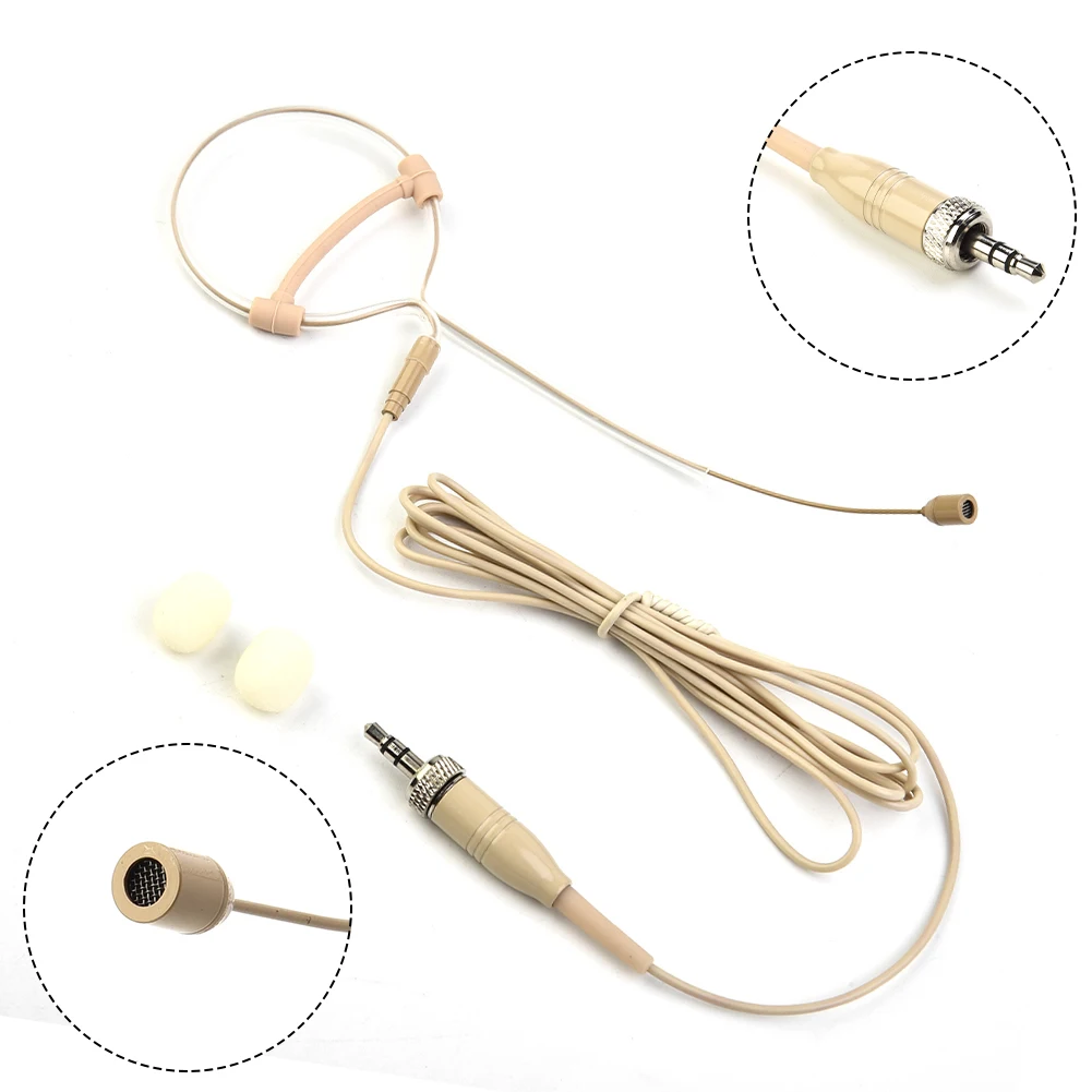 Đĩa Đơn Tai Headworn Micro Đa Hướng Ngưng Tụ Tay Hoạt Động Không 3.5Mm 3 Pin 4 Pin XLR Cắm Với mic Bao