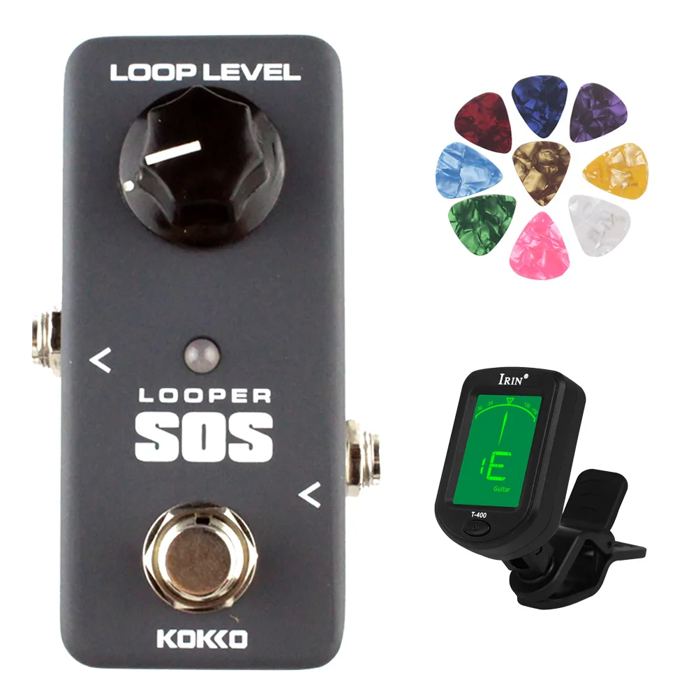 

KOKKO FLP-2 LOOP Electric Guitar Effect Pedal Mini Guitar Pedal True Bypass Guitar Effect Pedal with Guitar Capo Picks Accessory