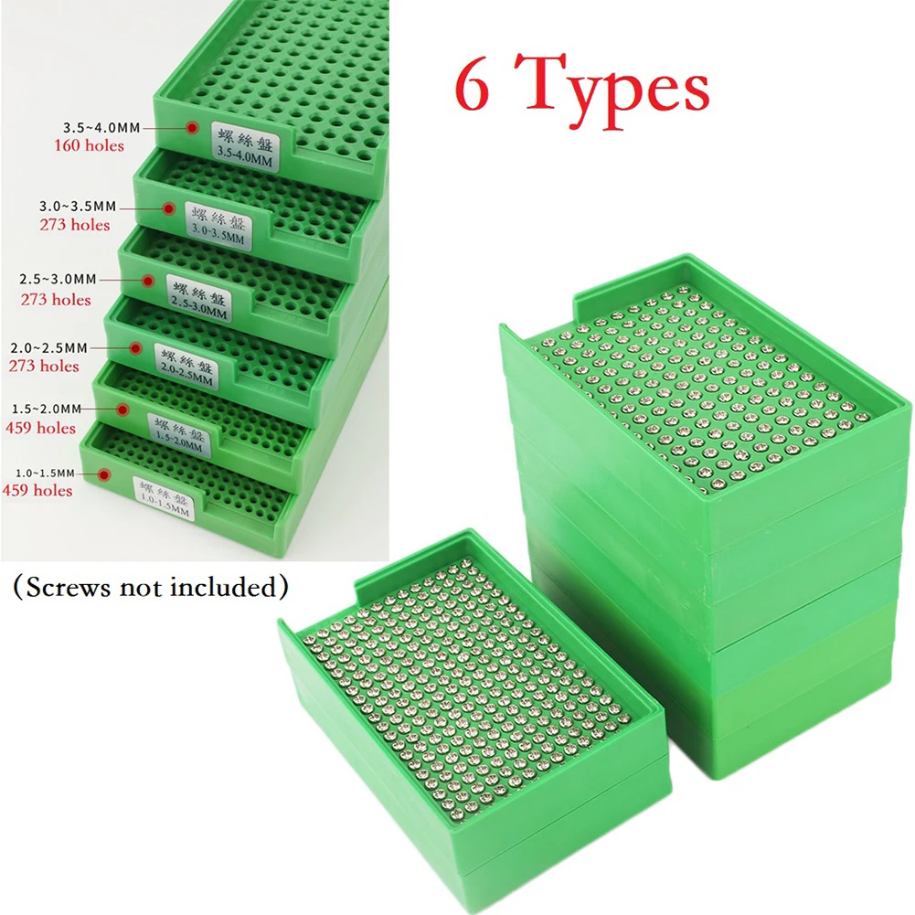 1 buah pemegang sekrup baki sekrup Anti statis PP penyimpanan berlubang 1.0 slo4.0 mm 160/273/459 lubang rak pengencang untuk sekrup 1.0 Screws 4.0mm