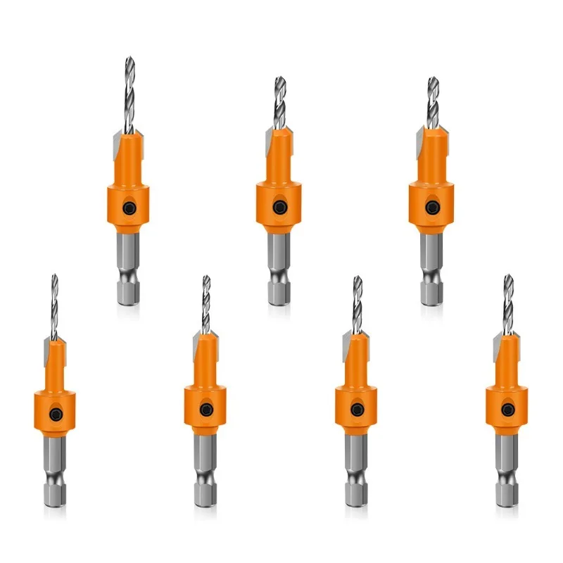 Hex Shank Countersink Wood Drill Bits Double Flute High Speed Steel Screw Hole Drilling Tool