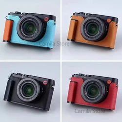 custom cover Photo Camera Genuine leather cowhide Bag Body BOX Case For leica D-LUX8 DLUX8 handgrip Protective sleeve box base