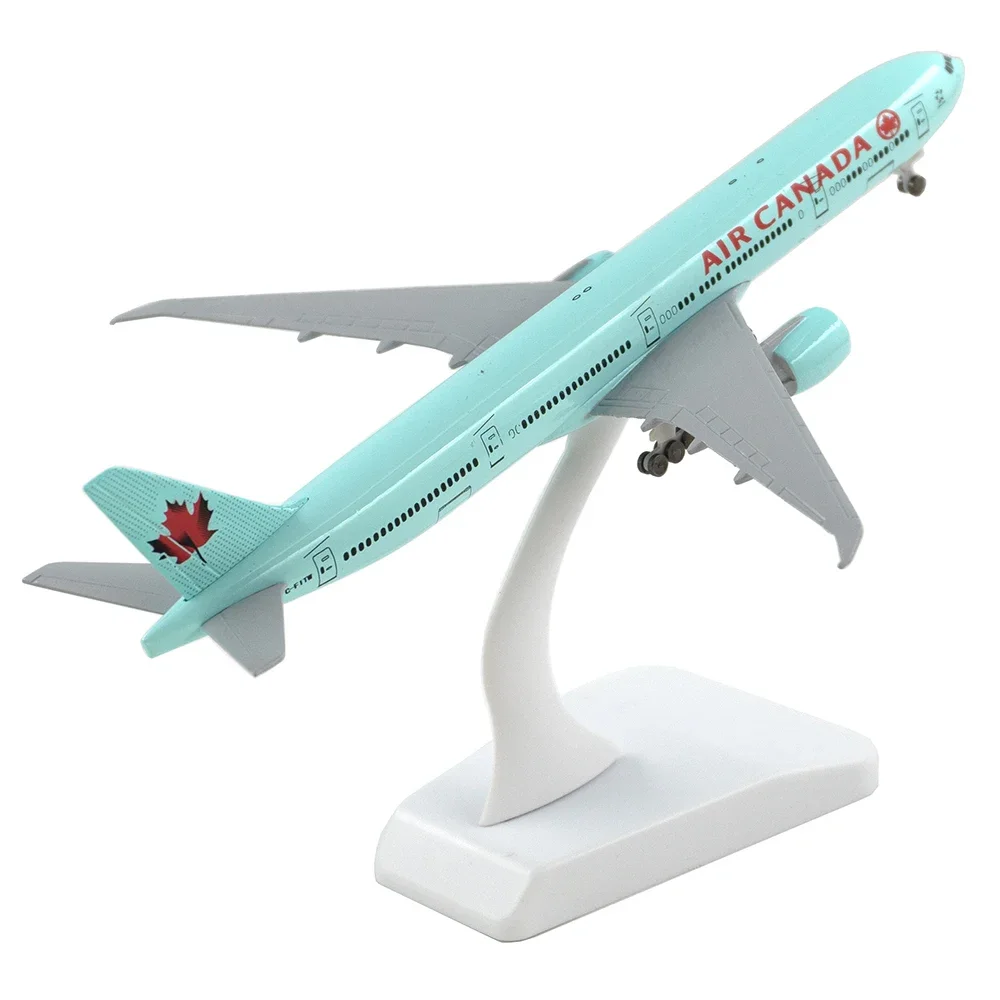 20cm b777 ar canadá boeing 777 modelo de aeronave fundido liga de metal modelo de avião brinquedos com trem de pouso