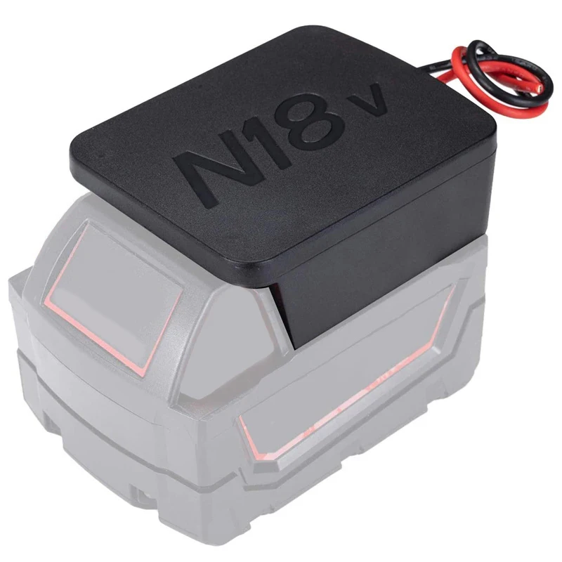 For Milwaukee 18V Battery Adapter Power Connector Adapter Dock Holder With 12 Awg Wires Connectors Power Black in stock