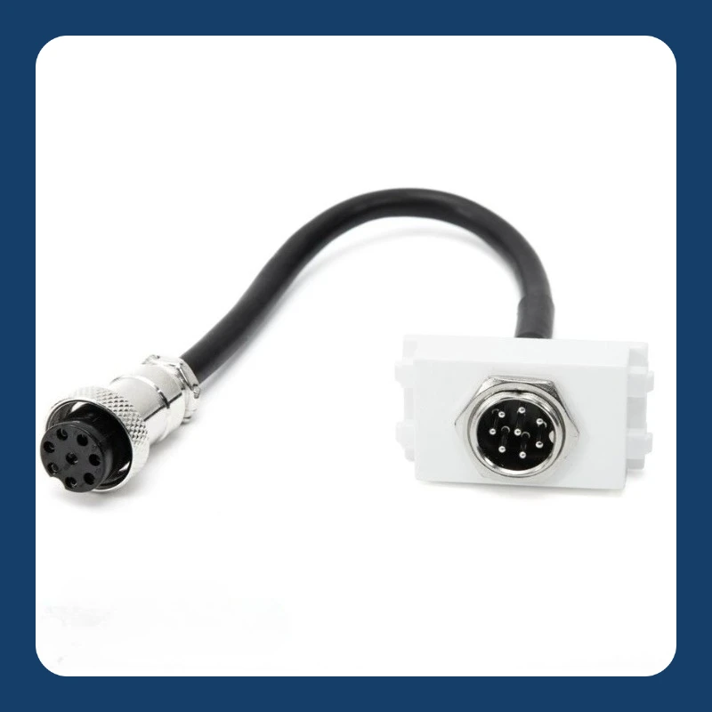 8-Core hand-in-hand microphone module 8-pin plug panel ground plug with cable module accessories, male to female