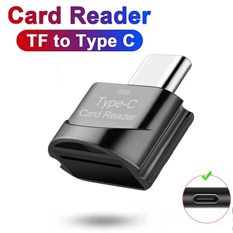 Portable USB 3.1 Type C Mini Card Reader USB C TF Micro-SD Card OTG Adapter Type-C Memory Card Reader For Huawei Phone Laptop PC