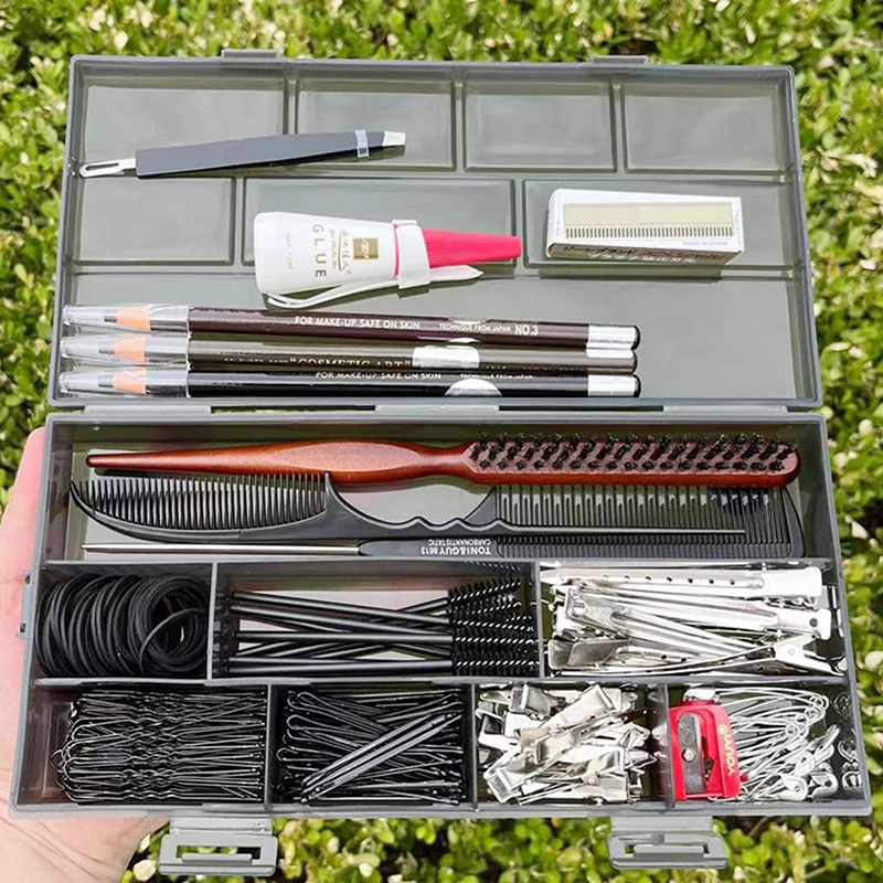 Barber Tools Storage Box Hair Clips Combs Storage Case Multigrid Compartment Organizer Hairdressing Accessories Container