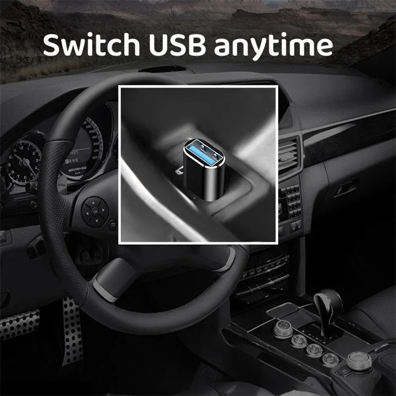 Type C To USB Converter USB 3.0 To Type C Adapter For Computer PC MacBook Mobile Phones OTG USB To USB C Connector With Lights