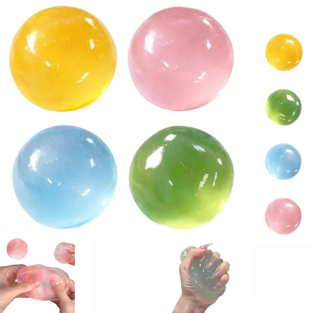 Soft Round Stress Ball Shapeable Stress Relief Squeeze Sensory Fidget Ball Slow Rebound Reusable Decompression Pinch Toy
