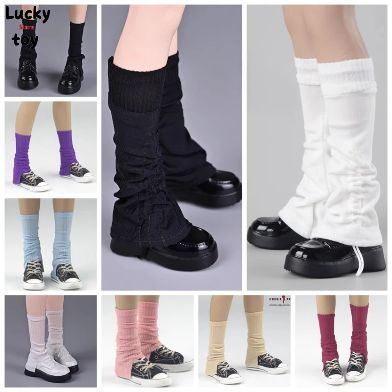 CHILI TOYS 1/6 Trendy Drawstring Leggings Female Piled Socks Mid-calf Leggings for 12inch Soldier Action Toy Figues body