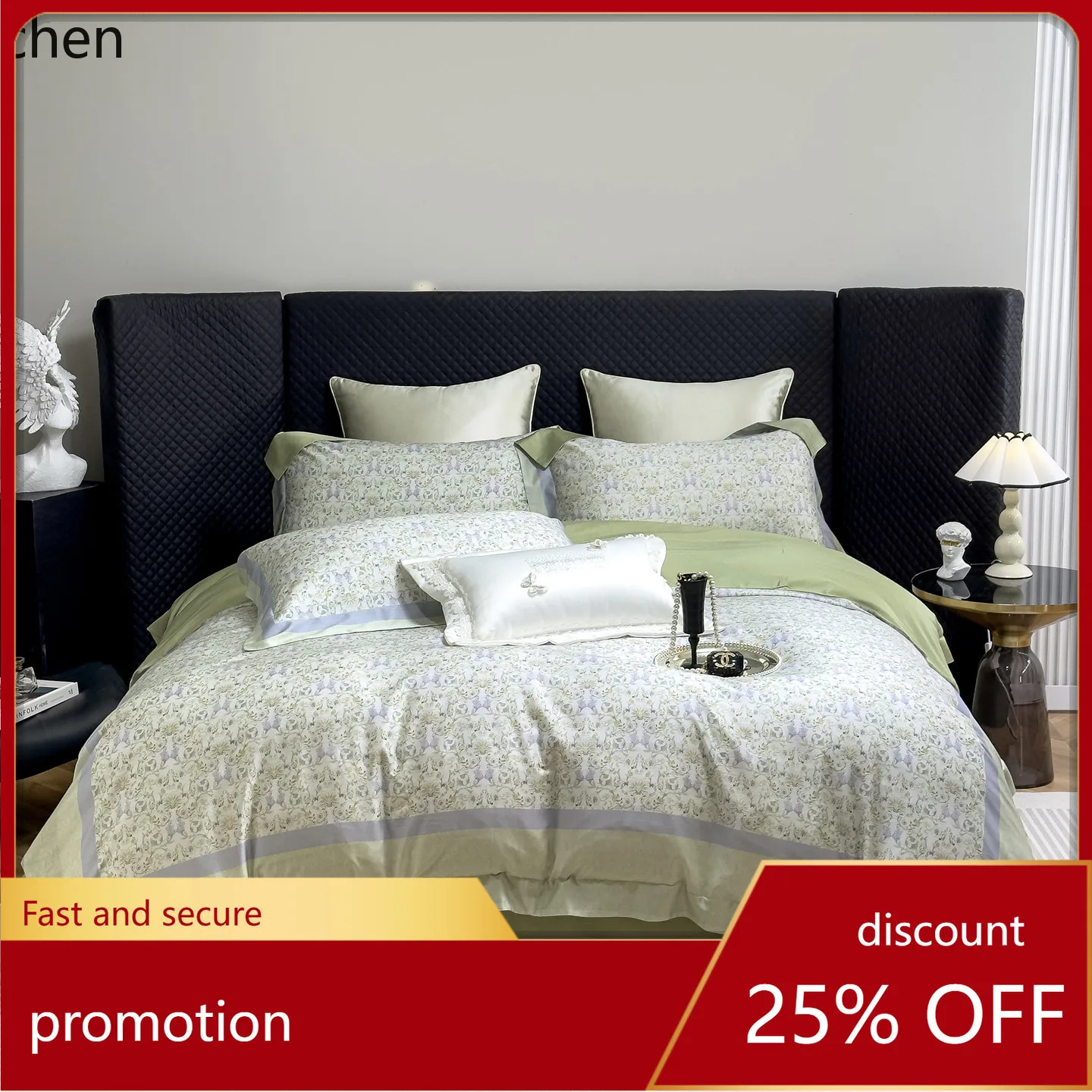 Zml four-piece bed set summer quilt cover tencel bed sheets cool feeling