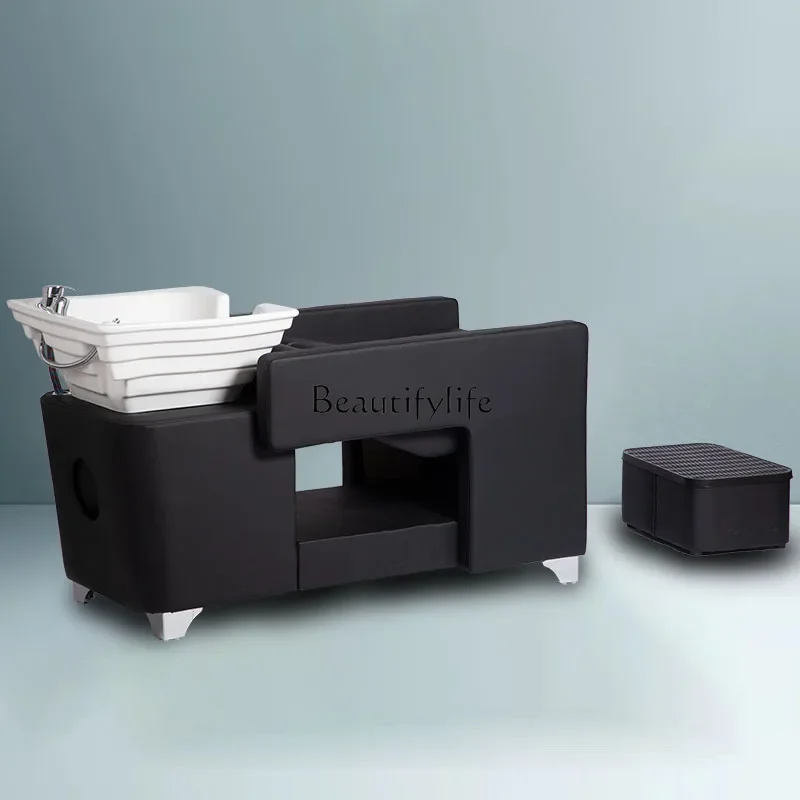 

02Hair Saloon Dedicated Simple Ceramic Basin Beauty Shampoo Flushing Bed