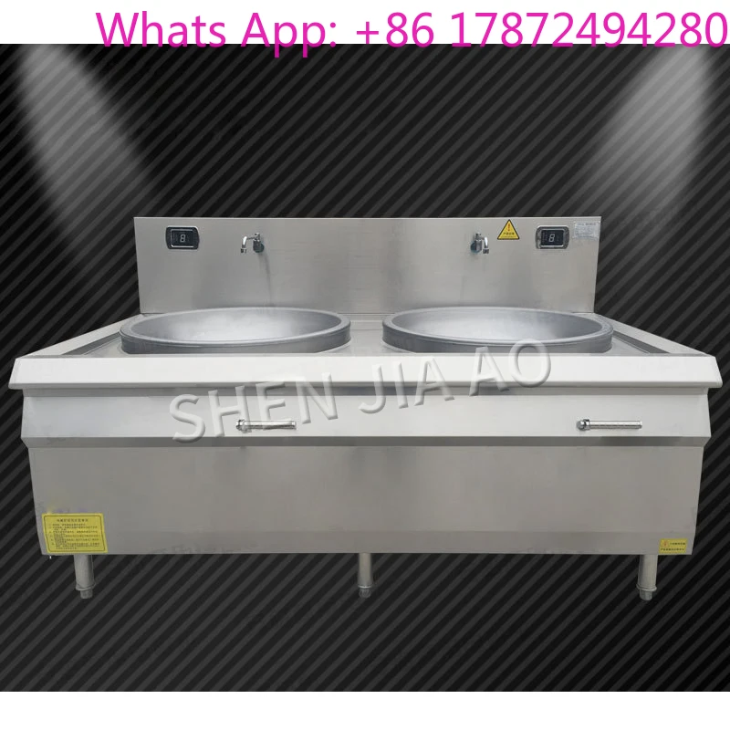 380V  Double-head electromagnetic large pot stove High-power commercial electromagnetic large frying stove School factor