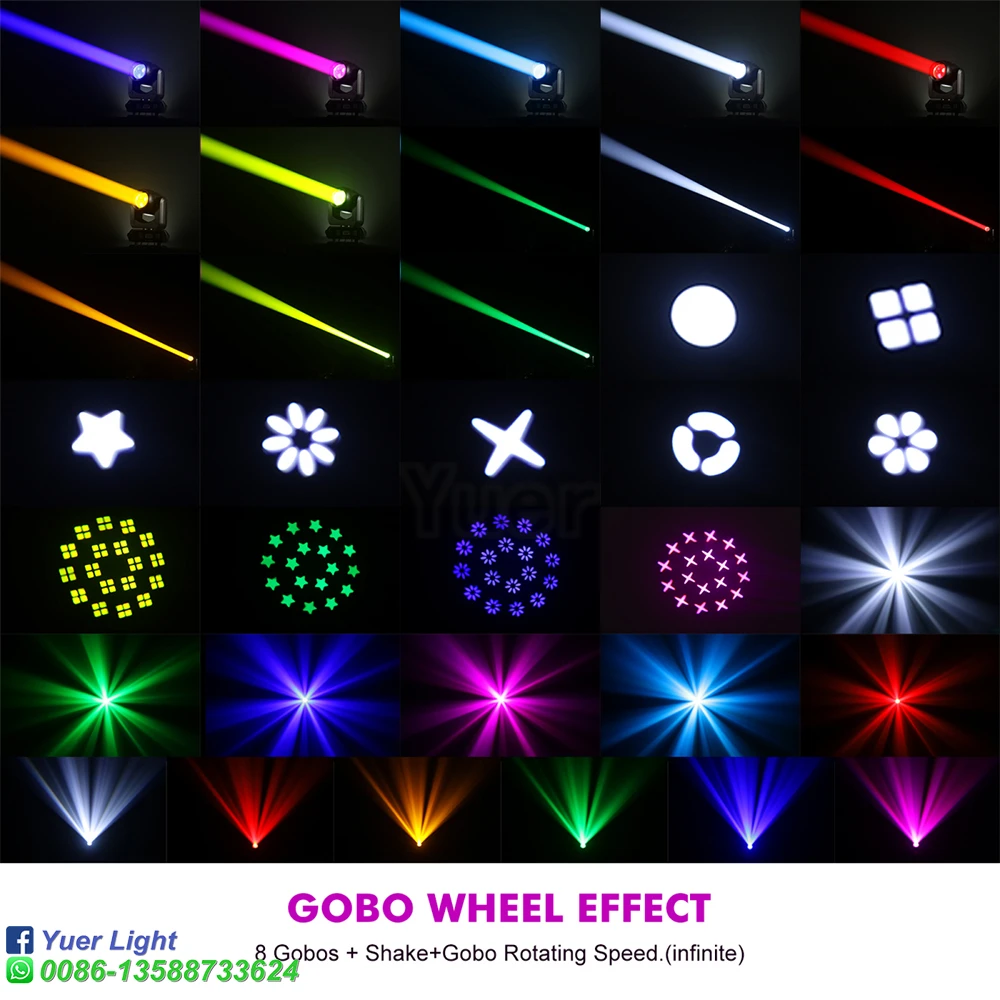 Imagem -06 - Led Moving Head Light com Gobos 18 Prisma 150w Alto Brilho Dmx512 12 Canais Palco Profissional Pcs por Lote