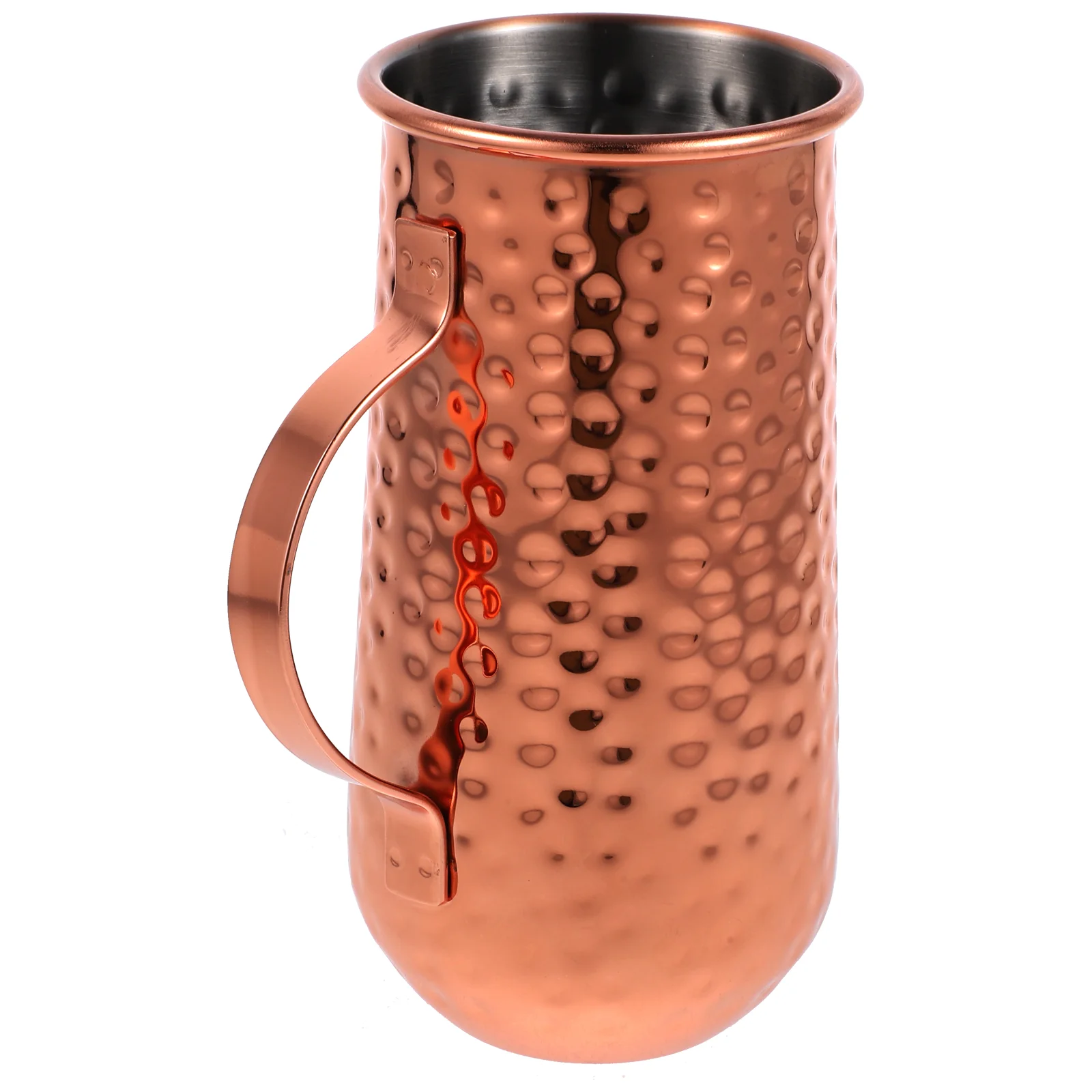 

Mug Cold Drink Can Cup Camping Coffee Mugs Hammered Copper Household Cups With Handle Plating