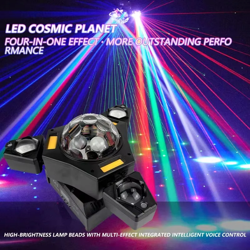 جديد LED 3 الأسلحة ماجيك الكرة تتحرك شعاع ديسكو ضوء الليزر تتحرك رئيس الترفيه أضواء DJ ضوء عيد الميلاد للحدث #6