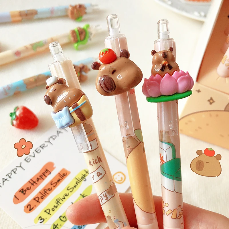 Kawaii Capybara Automatic Pencils Cute office Stationery School Supplies Aesthetic Pretty Stationery Mechanical Pencil 0.5mm