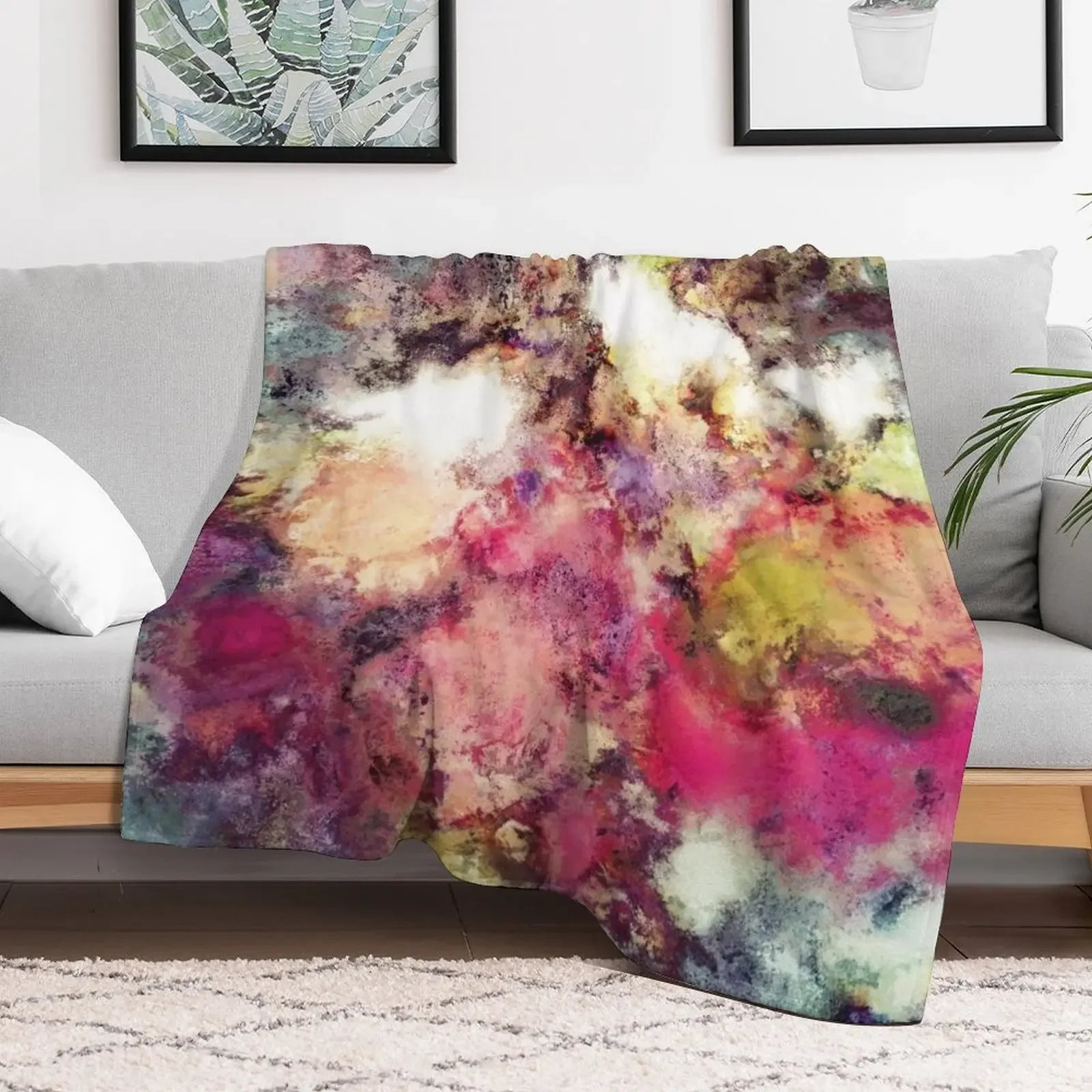Raspberry rocks Throw Blanket Cozy Throw Blanket for Bed Sofa Chair