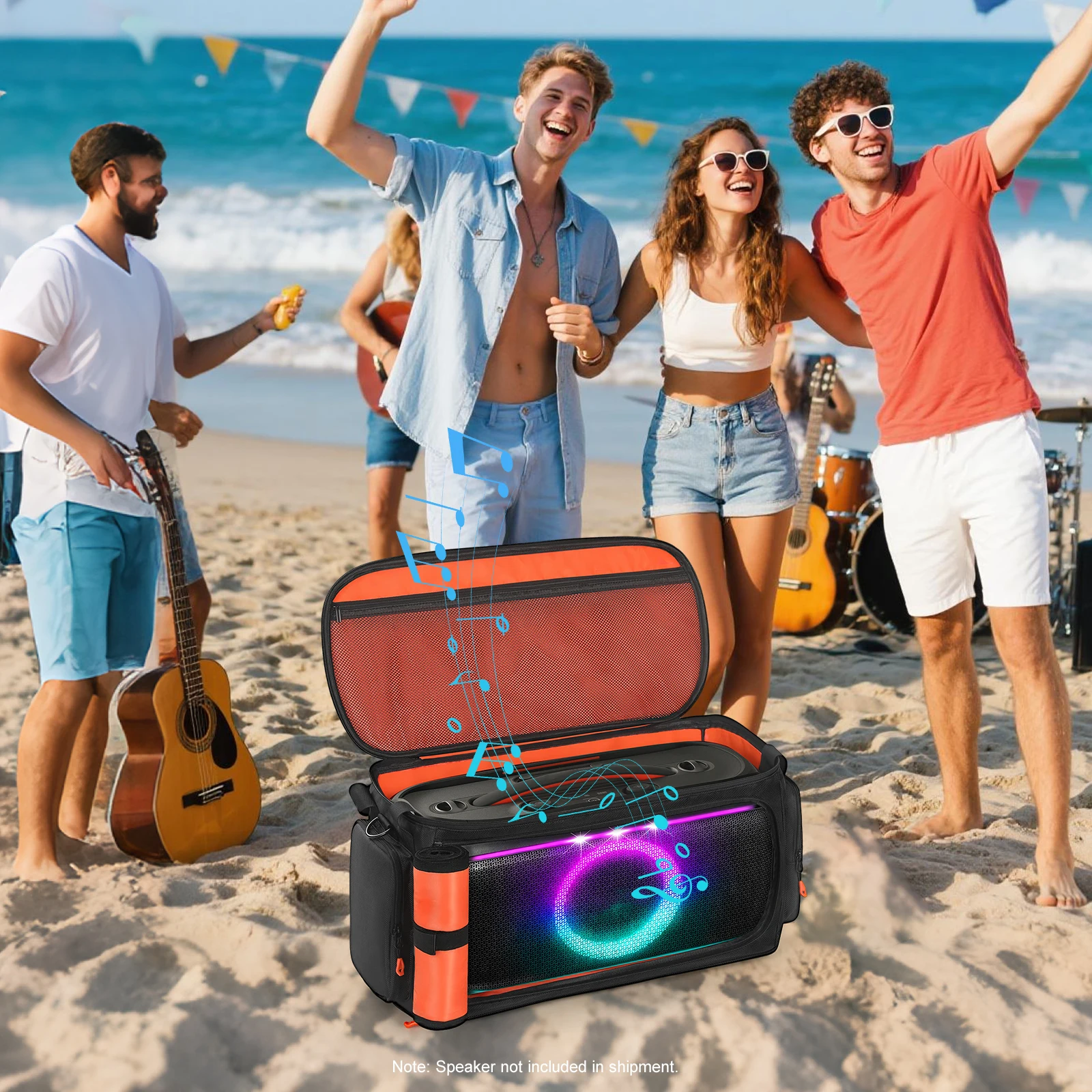 Travel Storage Bag with Shoulder Strap Portable Speaker Carry Tote Bag for  PartyBox On The Go2 Portable Party Speaker