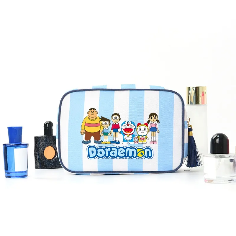 Doraemons Portable Makeup Bag Cartoon Animation Pattern Printed Storage Bags Women Cute Bathroom Organizer Packaging Party Gifts