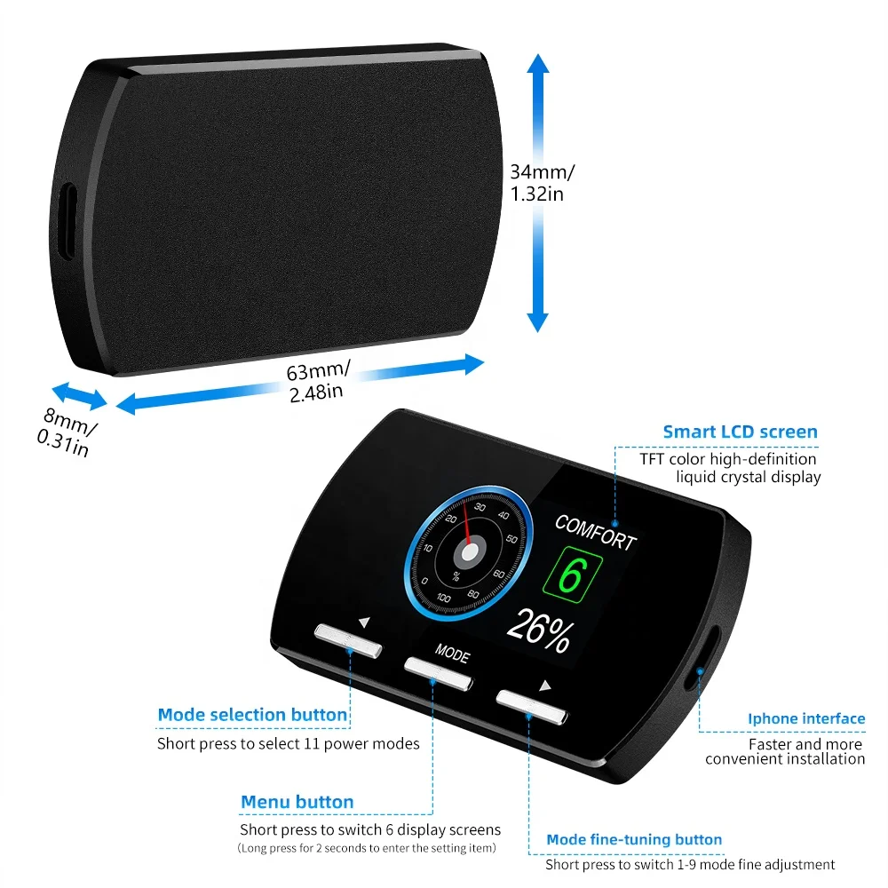 WiiYii 2024 Latest Auto 14 Drive Modes Speed Accelerator F2 Electronic Boost Throttle Controller Fuel Saving Electronic