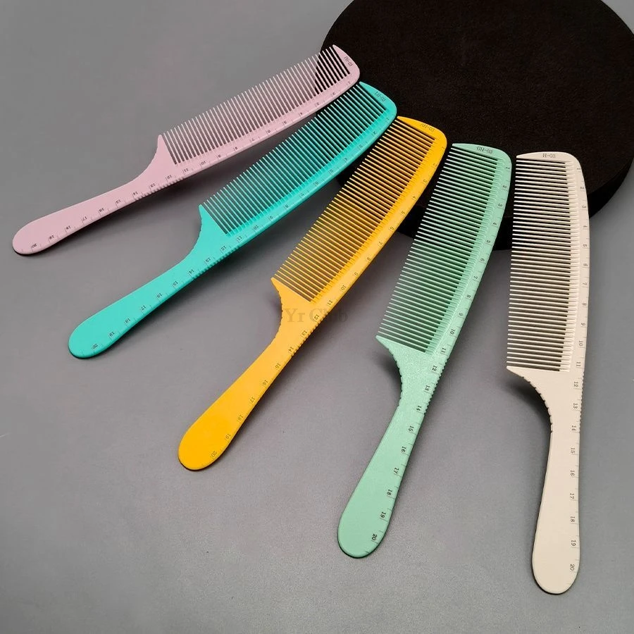 Professioneller Flachkamm mit Griff für Friseursalons, Haarschneidekamm für Herren-Kurzhaarfrisuren, Friseur-Haarbürste – Detail 2