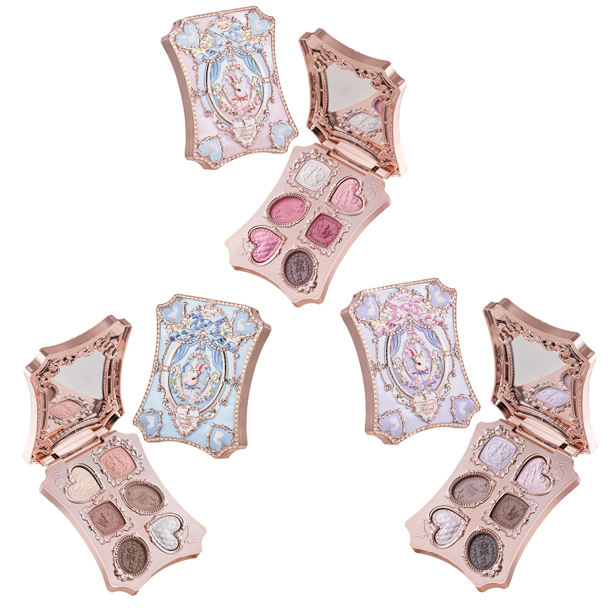 

Flower Knows Bunny Garden 6 Color Makeup Palette Blush Highlighter Cute Kawaii Rabbit Theme Long Lasting Smooth Pastel Eyeshadow