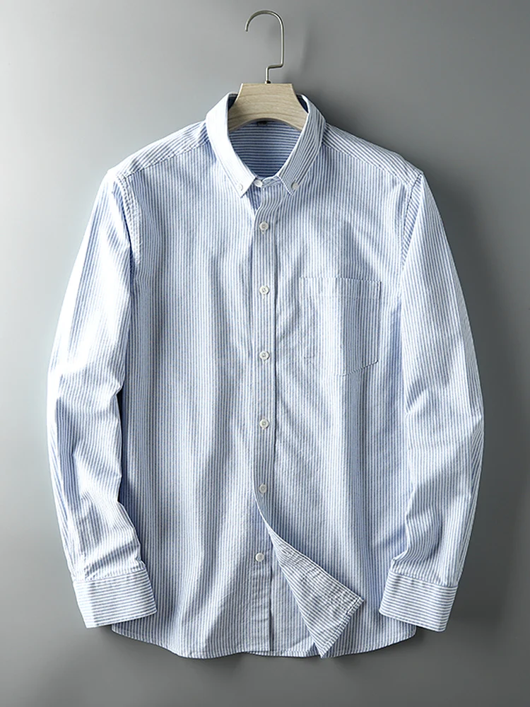 ハイティード オックス ウィーブ メンズ ロングスリーブ カジュアル イルト 純綿 秋新色 ファッショナブル シルエット スタンドフィット