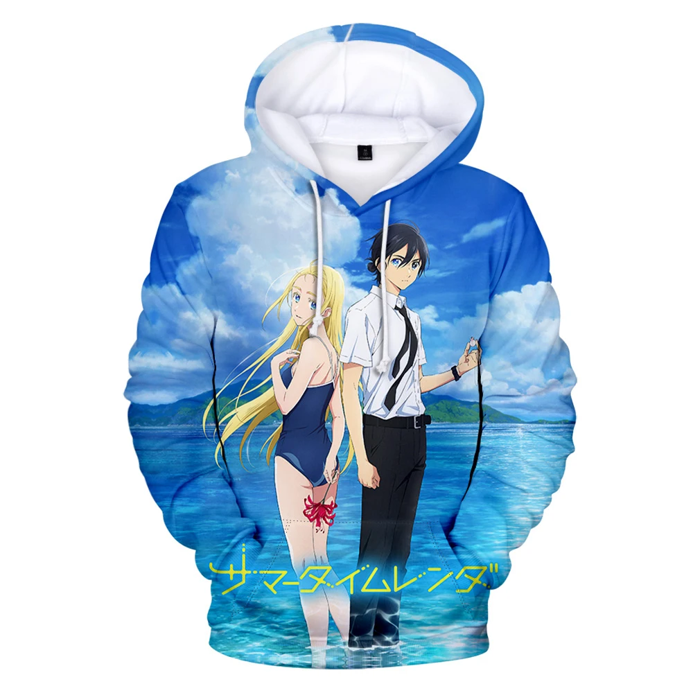 Manga Summer Time Rendering Hoodie Long Sleeve Women Men's Hoodies Harajuku Streetwear Japanese Anime Clothes Plus Size